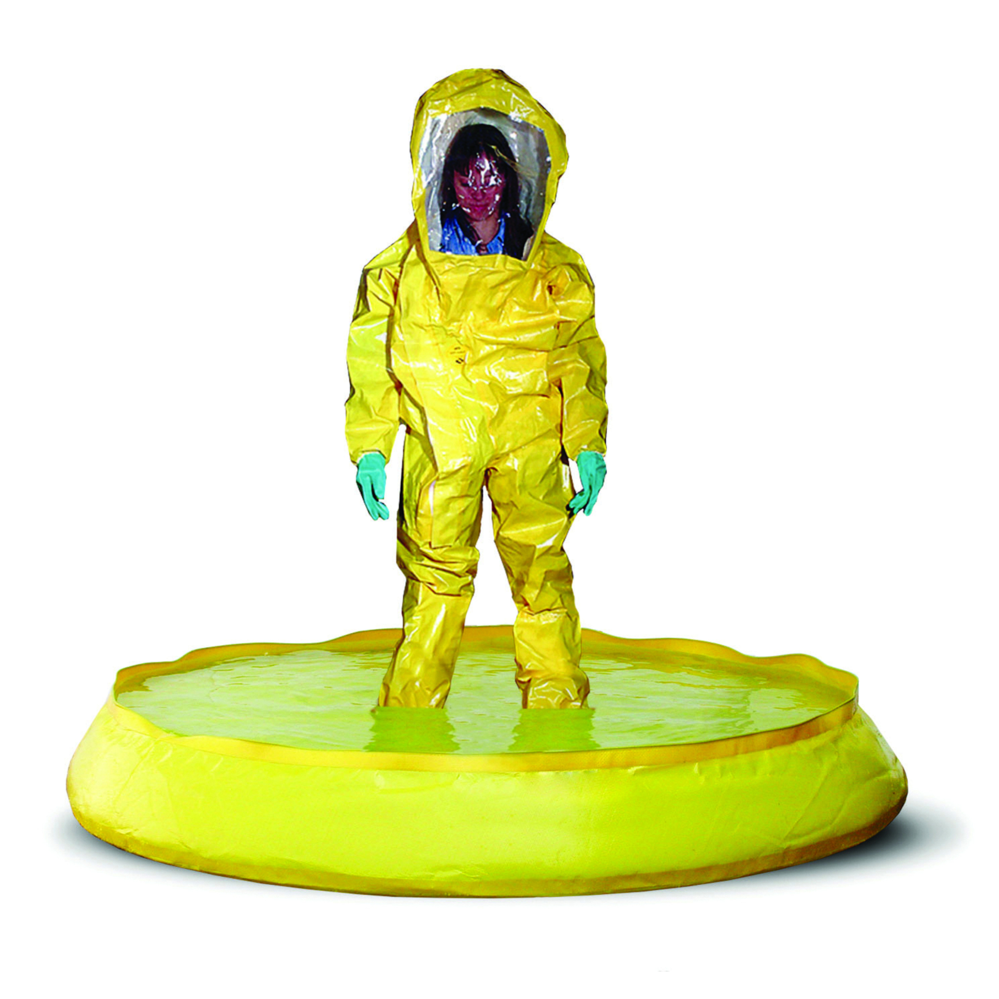 Eagle SpillNEST Decontamination Pool — 100-Gallon Capacity, Chemical-Resistant, Yellow, Model# T8602
